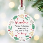 Merry Christmas Grandma To Be From Bump Acrylic Bauble Gift