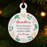 Merry Christmas Grandma To Be From Bump Acrylic Bauble Gift