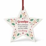 Merry Christmas Grandpa To Be From Bump Acrylic Star Gift Merry Christmas Grandpa To Be From Bump Acrylic Star Gift