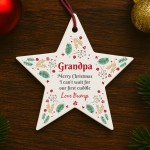 Merry Christmas Grandpa To Be From Bump Acrylic Star Gift Merry Christmas Grandpa To Be From Bump Acrylic Star Gift