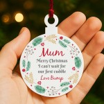 Merry Christmas Mum To Be From Bump Acrylic Bauble Gift