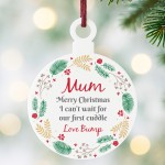 Merry Christmas Mum To Be From Bump Acrylic Bauble Gift