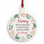 Merry Christmas Nanny To Be From Bump Acrylic Bauble Gift