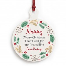 Merry Christmas Nanny To Be From Bump Acrylic Bauble Gift