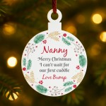 Merry Christmas Nanny To Be From Bump Acrylic Bauble Gift