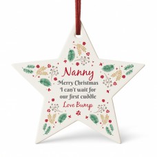 Merry Christmas Nanny To Be From Bump Acrylic Star Gift For New 