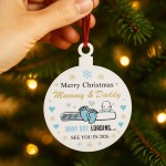 Merry Christmas Mummy And Daddy From Baby Boy Acrylic Bauble Merry Christmas Mummy And Daddy From Baby Boy Acrylic Bauble