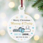 Merry Christmas Mummy And Daddy From Baby Boy Acrylic Bauble Merry Christmas Mummy And Daddy From Baby Boy Acrylic Bauble