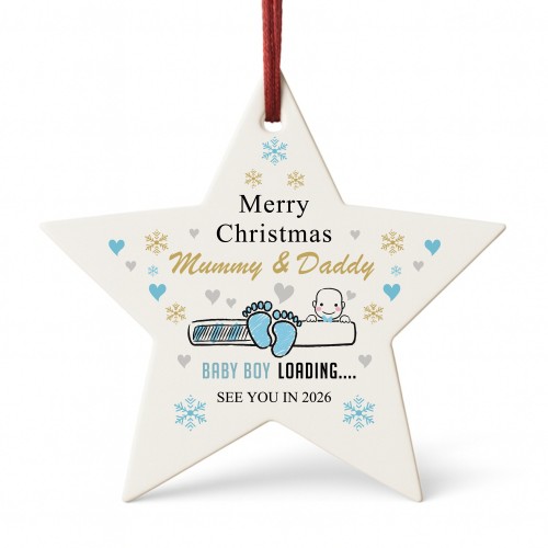 Merry Christmas Mummy And Daddy From Baby Boy Acrylic Star Gift Merry Christmas Mummy And Daddy From Baby Boy Acrylic Star Gift