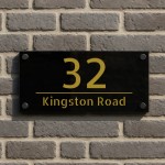 Number Sign Personalised House Laser Cut 3d Door - Gold Mirror Number Sign Personalised House Laser Cut 3d Door - Gold Mirror