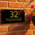 Number Sign Personalised House Laser Cut 3d Door - Gold Mirror Number Sign Personalised House Laser Cut 3d Door - Gold Mirror