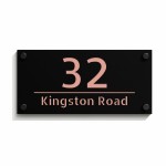 Number Sign Personalised House Laser Cut 3d Door - Rose Gold Number Sign Personalised House Laser Cut 3d Door - Rose Gold