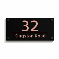 Number Sign Personalised House Laser Cut 3d Door - Rose Gold