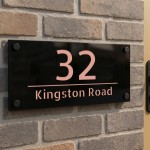 Number Sign Personalised House Laser Cut 3d Door - Rose Gold Number Sign Personalised House Laser Cut 3d Door - Rose Gold