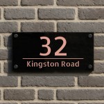 Number Sign Personalised House Laser Cut 3d Door - Rose Gold Number Sign Personalised House Laser Cut 3d Door - Rose Gold