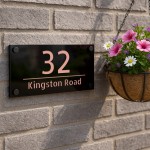 Number Sign Personalised House Laser Cut 3d Door - Rose Gold Number Sign Personalised House Laser Cut 3d Door - Rose Gold