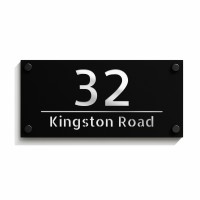 Number Sign Personalised House Laser Cut 3d Door - Silver Mirror