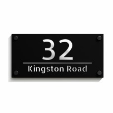 Number Sign Personalised House Laser Cut 3d Door - Silver Mirror