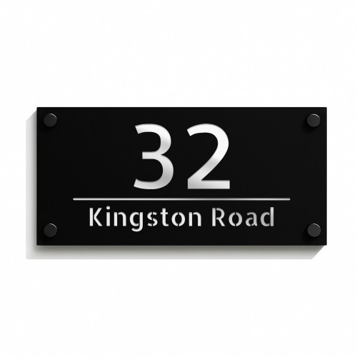 Number Sign Personalised House Laser Cut 3d Door - Silver Mirror Number Sign Personalised House Laser Cut 3d Door - Silver Mirror