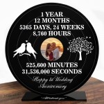 Personalised Photo Frame Gift For 1st Anniversary For Husband