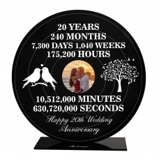 Personalised Photo Frame Gift For 20th Anniversary For Husband