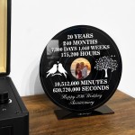 Personalised Photo Frame Gift For 20th Anniversary For Husband