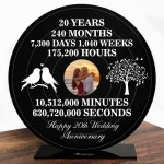 Personalised Photo Frame Gift For 20th Anniversary For Husband