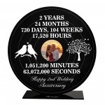 Personalised Photo Frame Gift For 2nd Anniversary For Husband
