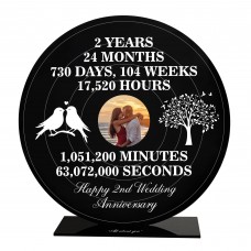 Personalised Photo Frame Gift For 2nd Anniversary For Husband