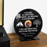 Personalised Photo Frame Gift For 2nd Anniversary For Husband