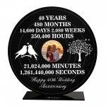 Personalised Photo Frame Gift For 40th Anniversary For Husband