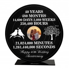 Personalised Photo Frame Gift For 40th Anniversary For Husband