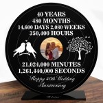 Personalised Photo Frame Gift For 40th Anniversary For Husband