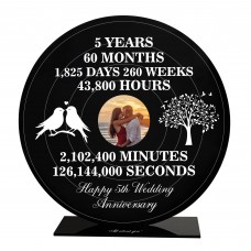 Personalised Photo Frame Gift For 5th Anniversary For Husband