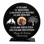 Personalised Photo Frame Gift For 6th Anniversary For Husband