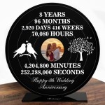 Personalised Photo Frame Gift For 8th Anniversary For Husband