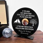 Personalised Photo Frame Gift For 9th Anniversary For Husband