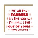 Rude Christmas Card For Mum Novelty Xmas Mum Card From Daughter