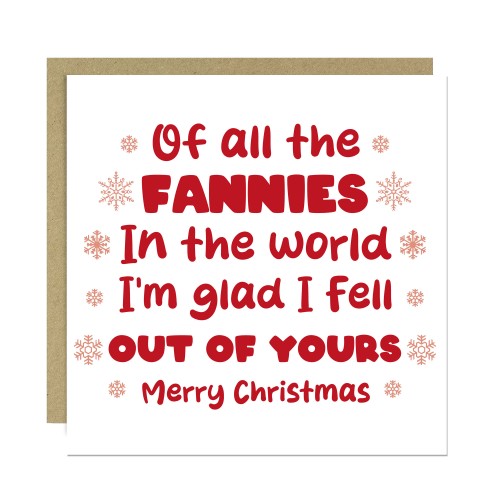 Rude Christmas Card For Mum Novelty Xmas Mum Card From Daughter