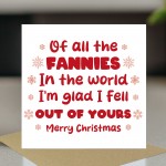 Rude Christmas Card For Mum Novelty Xmas Mum Card From Daughter