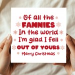 Rude Christmas Card For Mum Novelty Xmas Mum Card From Daughter