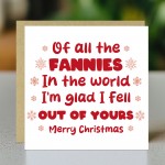 Rude Christmas Card For Mum Novelty Xmas Mum Card From Daughter