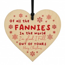 Funny Mum Gift For Christmas Novelty Wooden Hanging Heart Joke 
