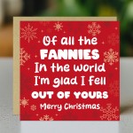 Funny Christmas Card For Mum Rude Card From Son Daughter Humour
