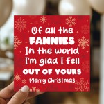 Funny Christmas Card For Mum Rude Card From Son Daughter Humour