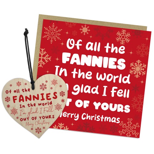 Funny Mum Card and Wooden Heart For Christmas Rude Joke Humour Funny Mum Card and Wooden Heart For Christmas Rude Joke Humour