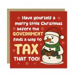 Funny Christmas Card Humorous TAX Xmas Card For Friends Family