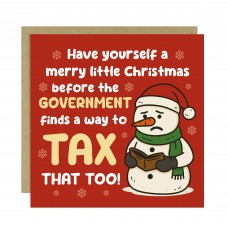 Funny Christmas Card Humorous TAX Xmas Card For Friends Family