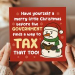 Funny Christmas Card Humorous TAX Xmas Card For Friends Family