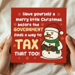 Funny Christmas Card Humorous TAX Xmas Card For Friends Family